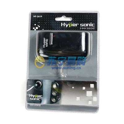 Hyper sonic车用三孔分叉插座HP-2619(黑色)