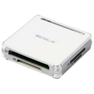 宜客莱MEgo魅格时尚多合一USB2.0读卡器CRD-MG206SV(银灰色)