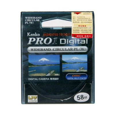 肯高UV镜 58MM Pro1D CPL(W)广角圆偏镜片