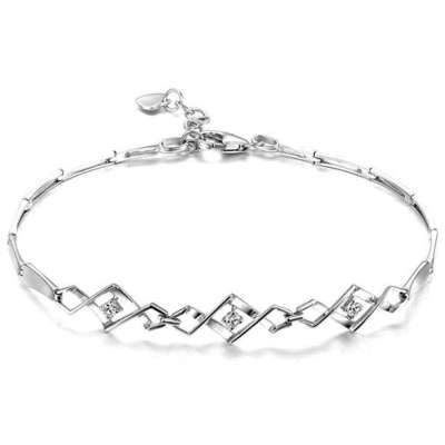 佐卡伊10分18K钻石白金手链-灵忆