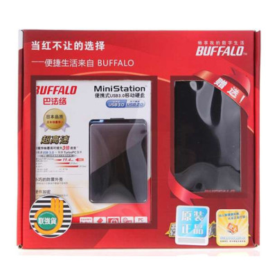 BUFFALO 移动硬盘HD-PNT500U3B-A1-CHB(礼品装)