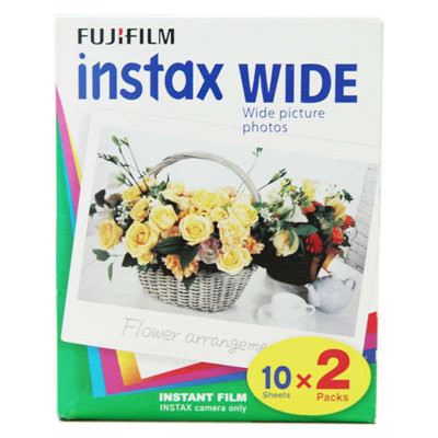 富士一次成像拍立得instax 210 宽幅 一次成像胶片 (白边双盒装)