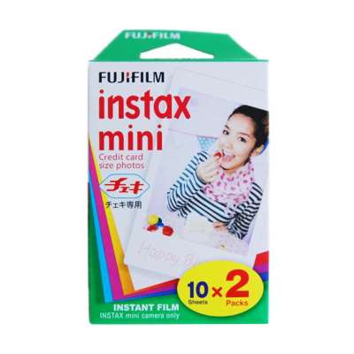 富士一次成像拍立得mini 白边 一次成像胶片(双盒装)