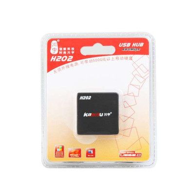 川宇(kawau) H202(黑) 4口HUB-USB集线器