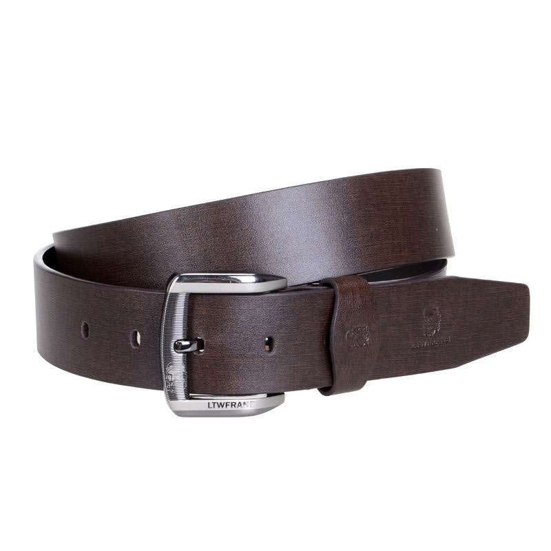 法国老人头ltwfrane男士牛皮加宽针扣皮带f101