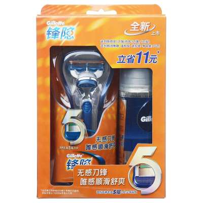 吉列锋隐1刀架(1刀头)+75ml迷你刮胡啫喱优惠装【报价、价格、评测、参数】_护肤套装_苏宁易购