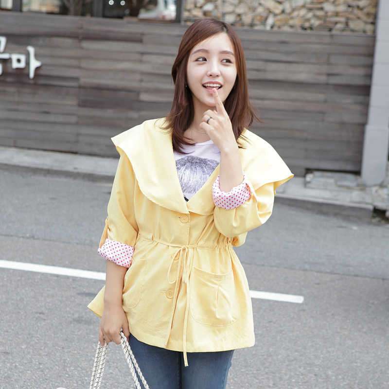 <em>韩都衣舍</em>韩国<em>女装</em>纯色翻领宽松<em>秋款外套</em>DL20