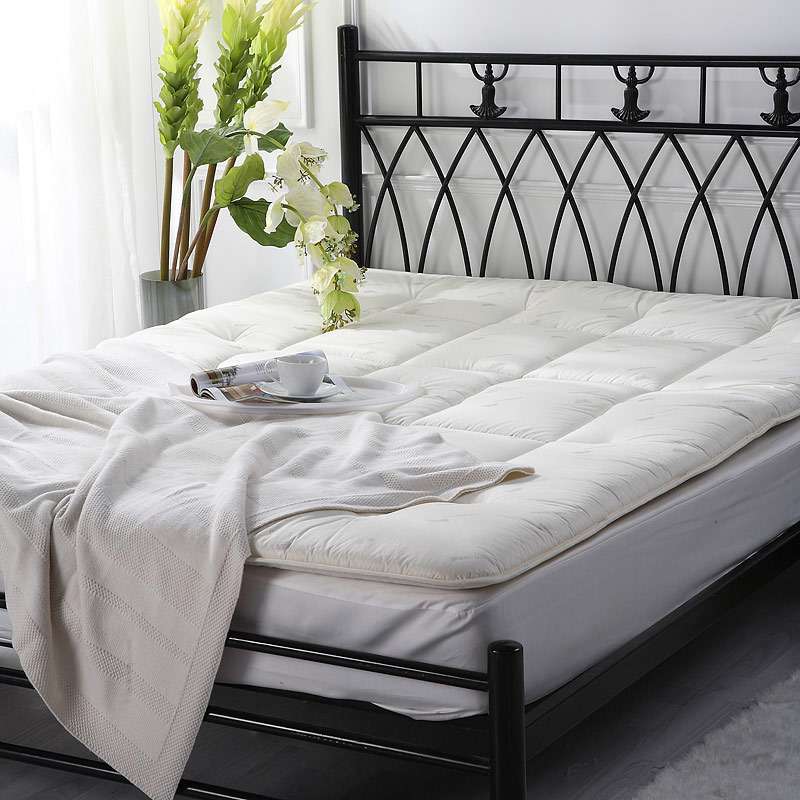 水星家纺 羊毛软床垫 全棉羊毛床垫中空涤纶纤