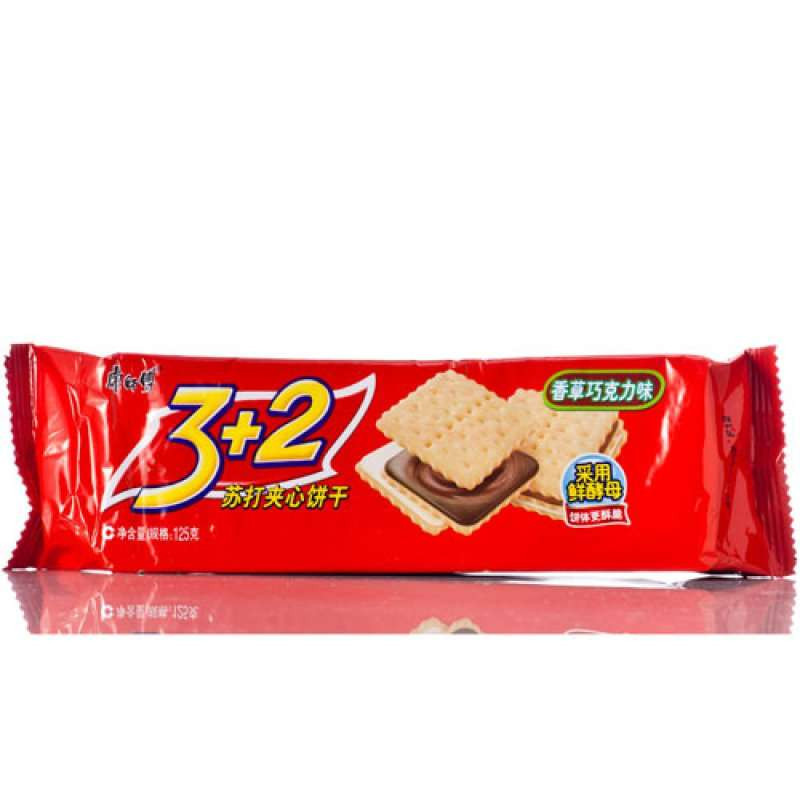 康师傅3 2苏打夹心饼干香草巧克力味(125g*24袋)