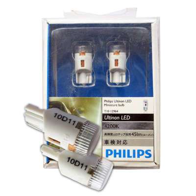 飞利浦4200K精装T10 LED汽车信号灯\/示宽灯