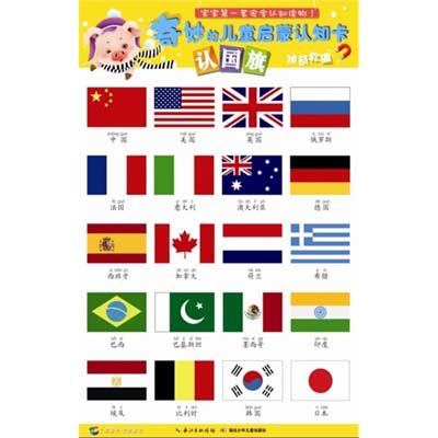 奇妙的儿童启蒙认知卡:认国旗