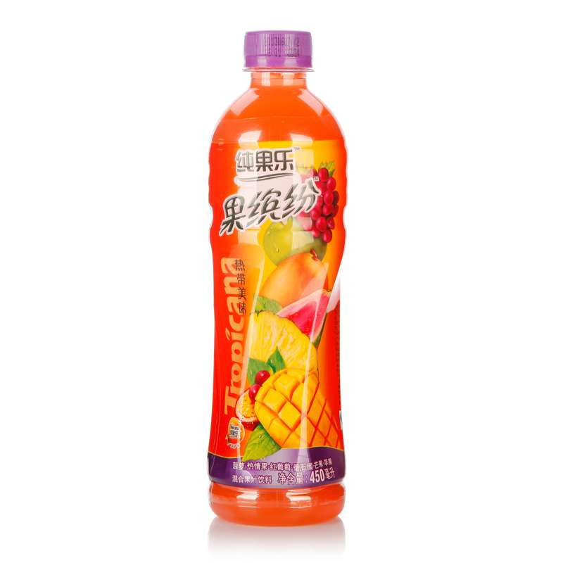 纯果乐果缤纷热带美味450ml瓶装【报价、价格、评测、参数】_果汁_苏宁易购