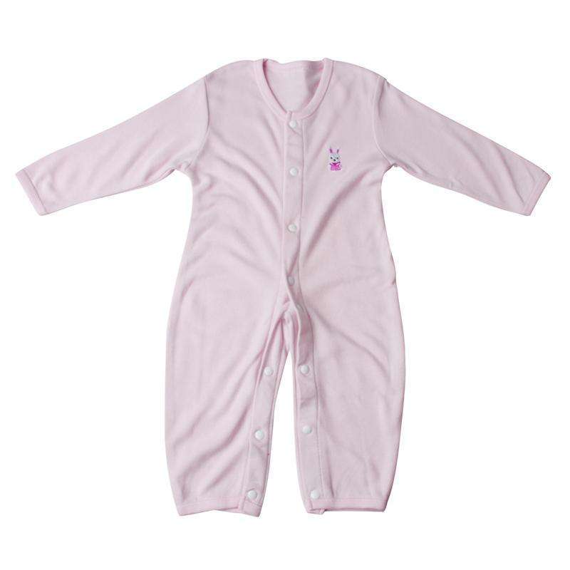 蒂乐竹棉婴儿长爬服 粉色 DL007AL