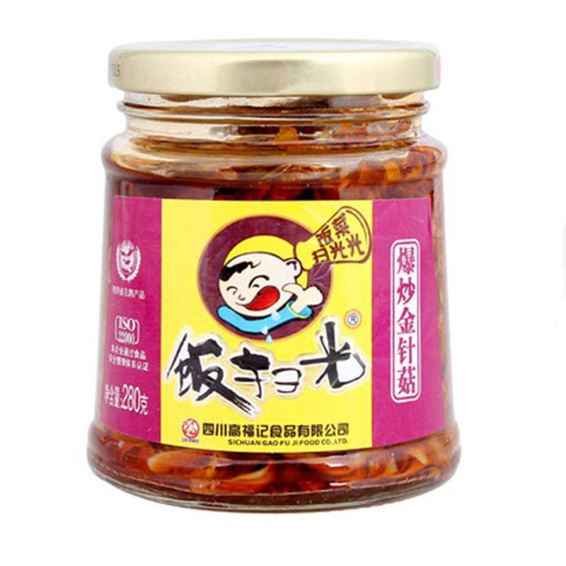 饭扫光 爆炒金针菇280克(瓶装)