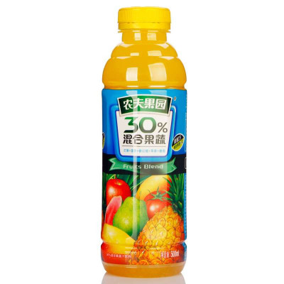 农夫果园 菠萝+芒果+蕃石榴(瓶装 500ml)小组,