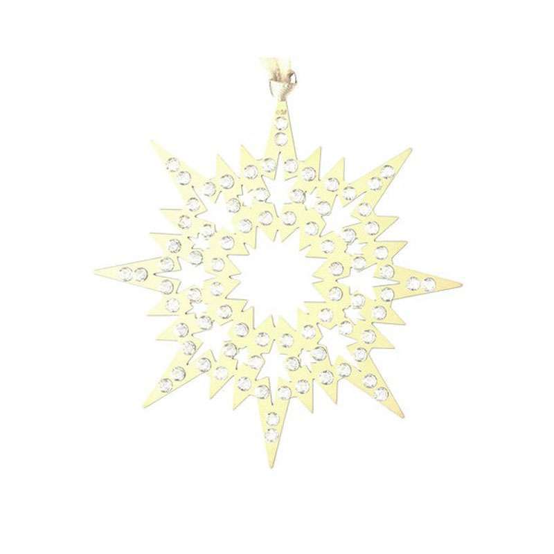施华洛世奇Swarovski 金色雪花星星三件套挂饰