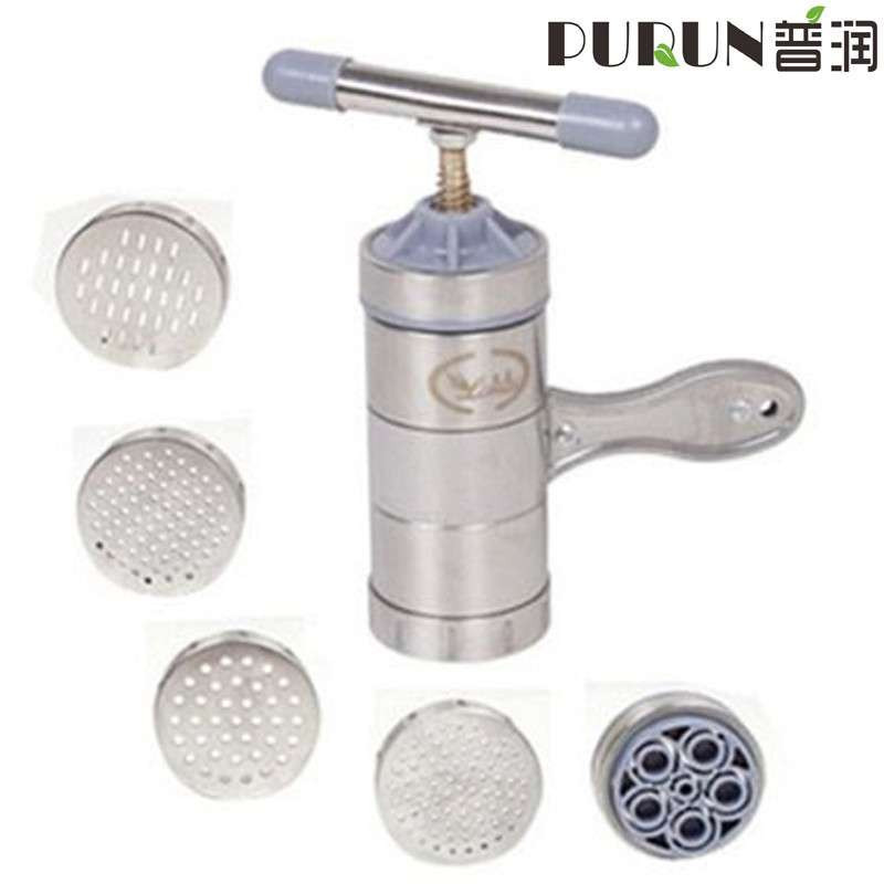 普润 不锈钢手摇压面机 手动压面器 5个模板