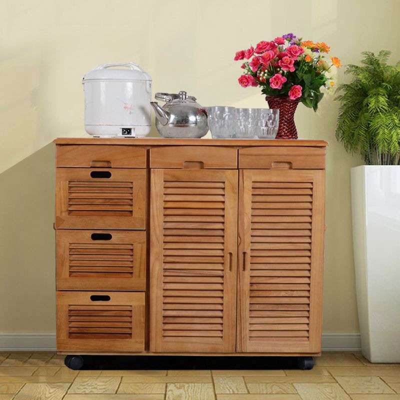 理佳木业 蔬菜储藏柜 碗筷收纳柜 带万向轮特制