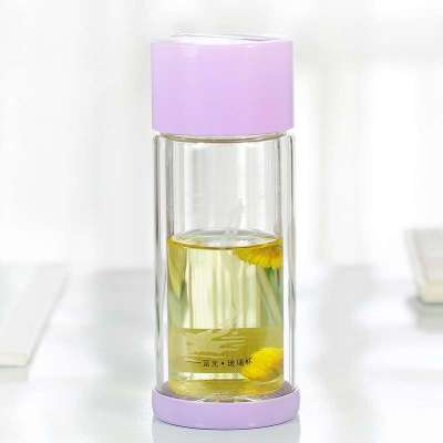 富光200ml fga双层玻璃杯子 隐藏式提手设计 透明隔热