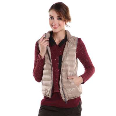 雪中飞女羽绒服<em>马甲立领</em>轻薄<em>女式马夹</em>女士背心