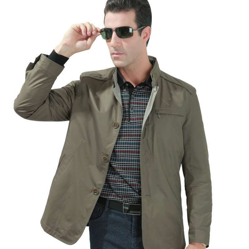 拉博夫高端品牌秋装男外套 中年男士夹克外套