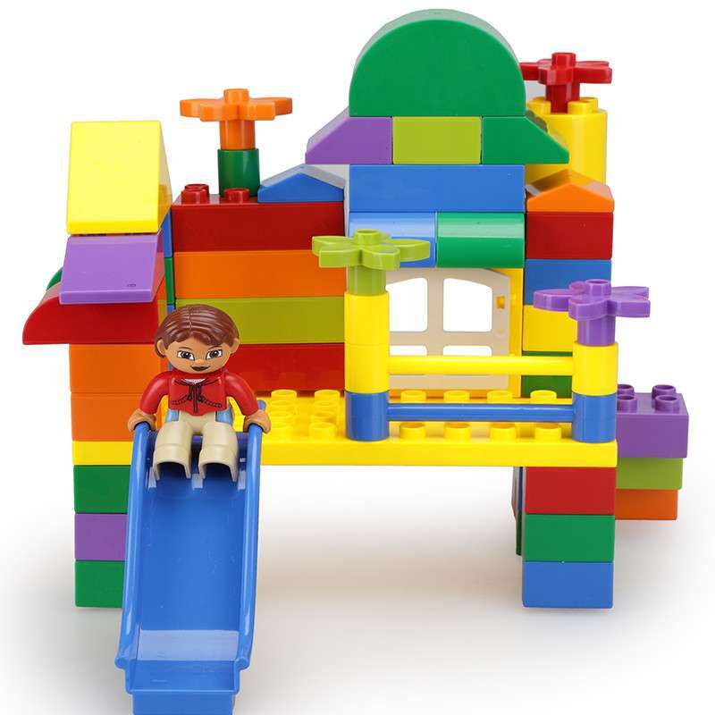 晨风玩具 儿童益智乐高式塑料拼插加厚方块状