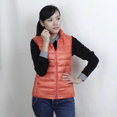 欧特斯专柜正品2013新款轻薄羽绒马甲女装连帽马