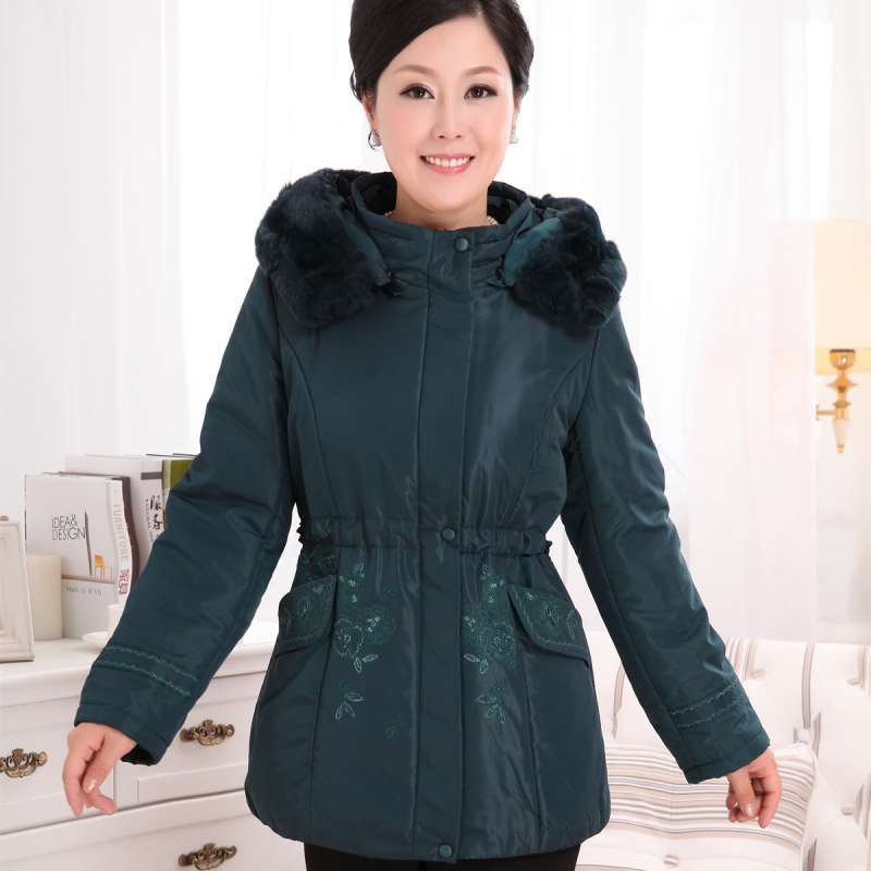 桂玲中老年女装 2013新款超大码秋冬棉服 中长