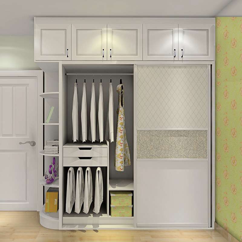 尚品衣柜 米兰简约 定做整体立柱式移门推拉门