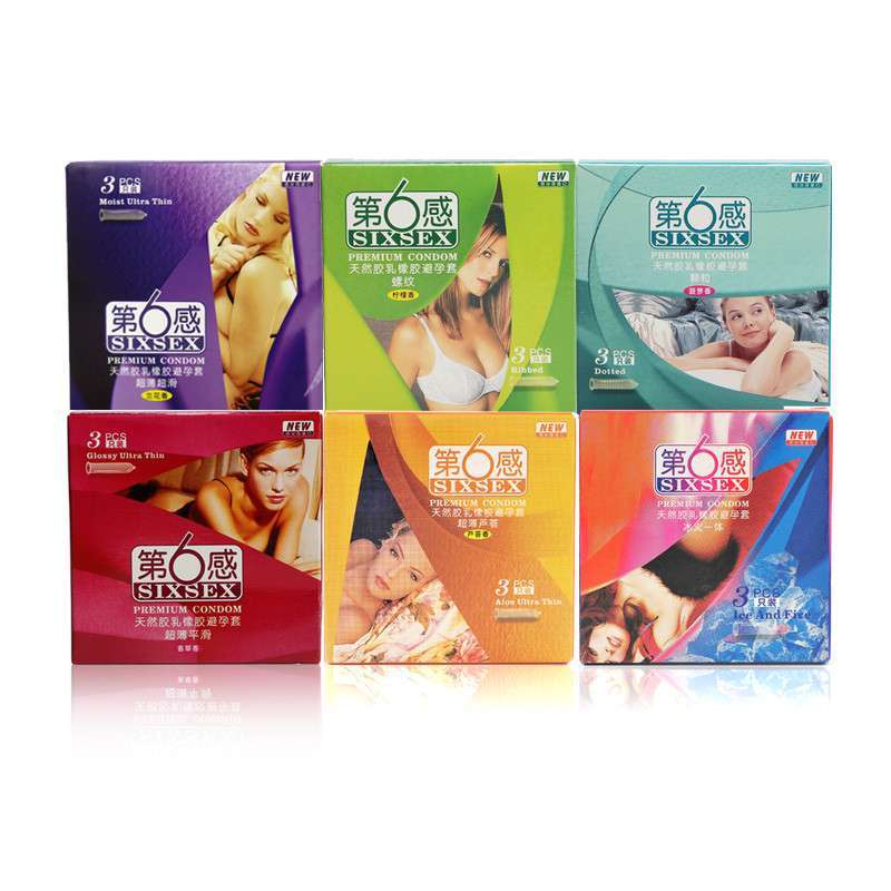 第六感避孕套 (平滑+超滑+颗粒+螺纹+芦荟+冰