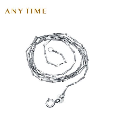 Anytime+<em>银饰</em>925<em>纯银女款项链</em>吊坠瓜子链银项