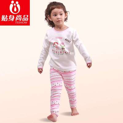 贴身尚品3-7岁女童保暖内衣抗静电加绒加厚可爱