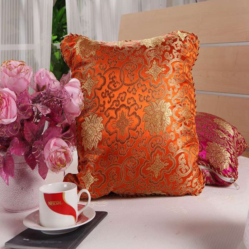 英力特 富贵宫廷织锦贡缎抱枕靠垫被 靠垫被芯