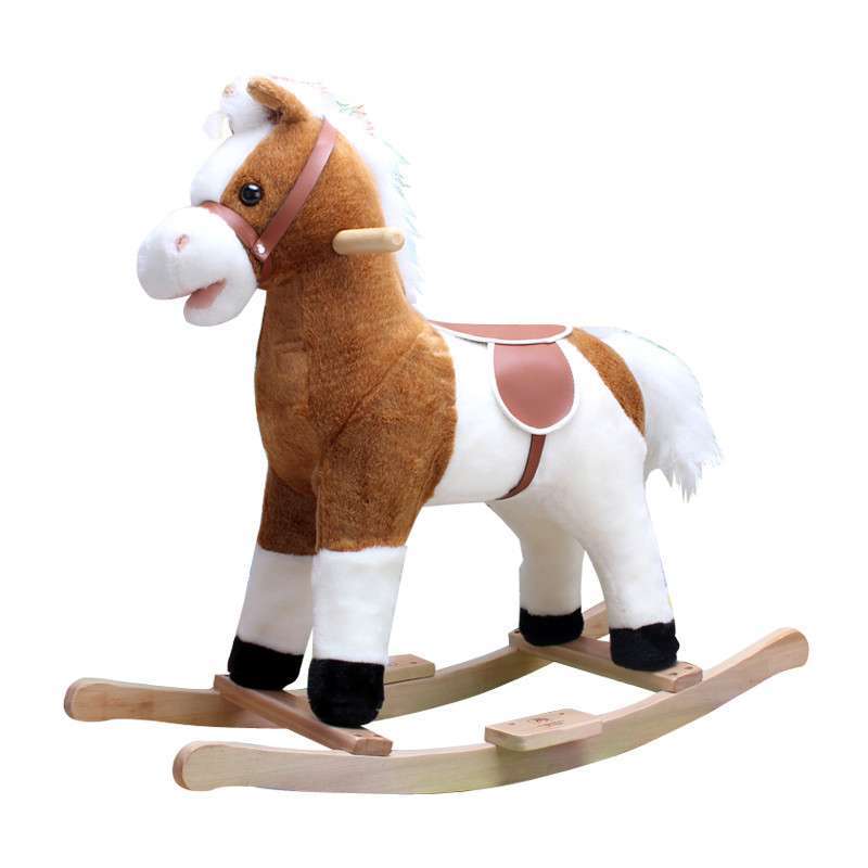 开心玛特 休闲玩具 摇摇马 儿童木马摇马 儿童毛绒摇马 实木宝宝玩具【报价、价格、评测、参数】_轮滑\/摇马_苏宁易购