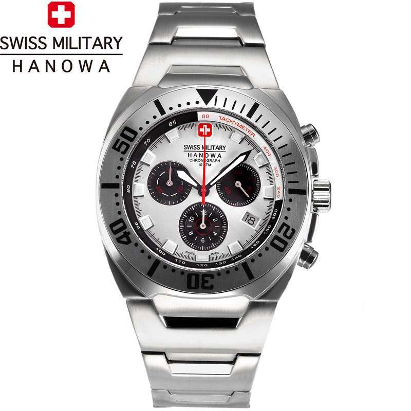 【名表汇手表】SM 瑞士军表 男款白银色经典三