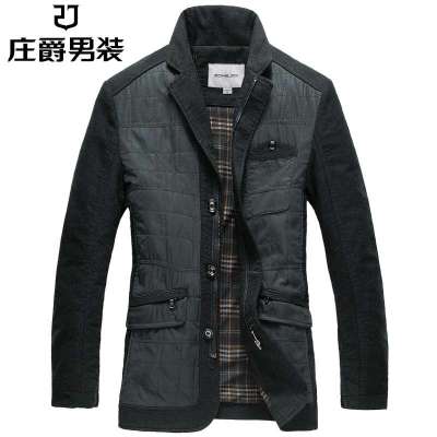 庄爵<em>男装秋装</em>2013新款修身休闲<em>加厚</em>棉衣男士