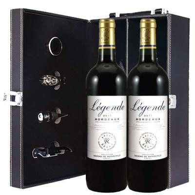 进口红酒 lafite 拉菲传奇波尔多AOC干红双只黑礼盒装 2011年份 750ml*2【报价、价格、评测、参数】_葡萄酒\/果味酒_苏宁易购