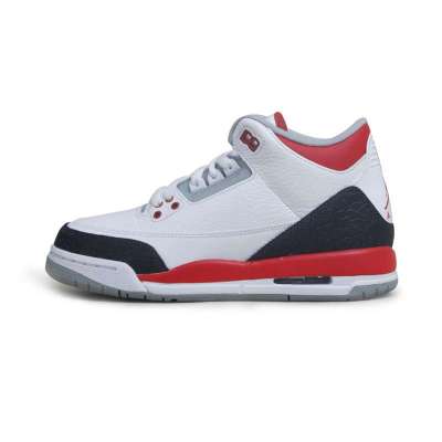 专柜正品 nike air jordan 3 retro gs 乔3白黑红 原色经典 398614