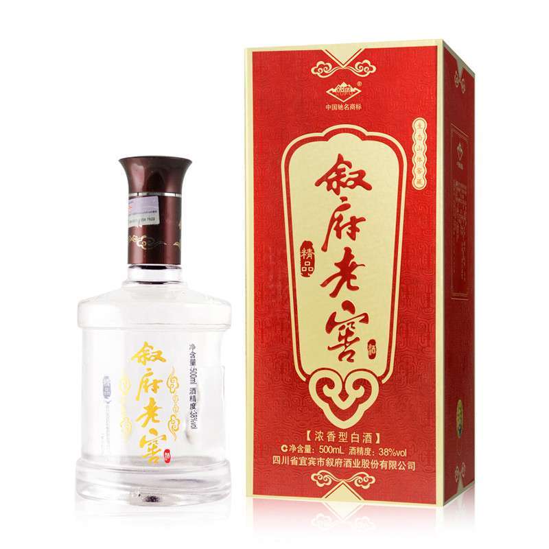 叙府老窖精品 38度 浓香型白酒 500ml