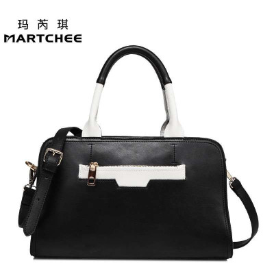 玛芮琪MARTCHEE+个性撞色女包欧美时尚牛皮女士包