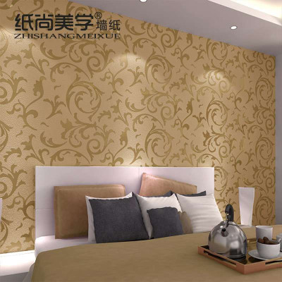 鹿皮绒工艺纸尚美学墙纸T66013卧室客厅壁纸