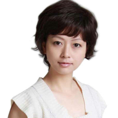 发短发女士假发真人发丝短发有点小<em>反翘发型</em>j