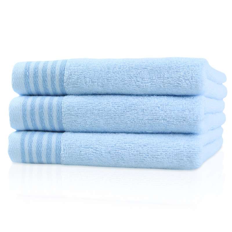 图强 素色缎档纯棉毛巾优质吸水 3条春夏新品