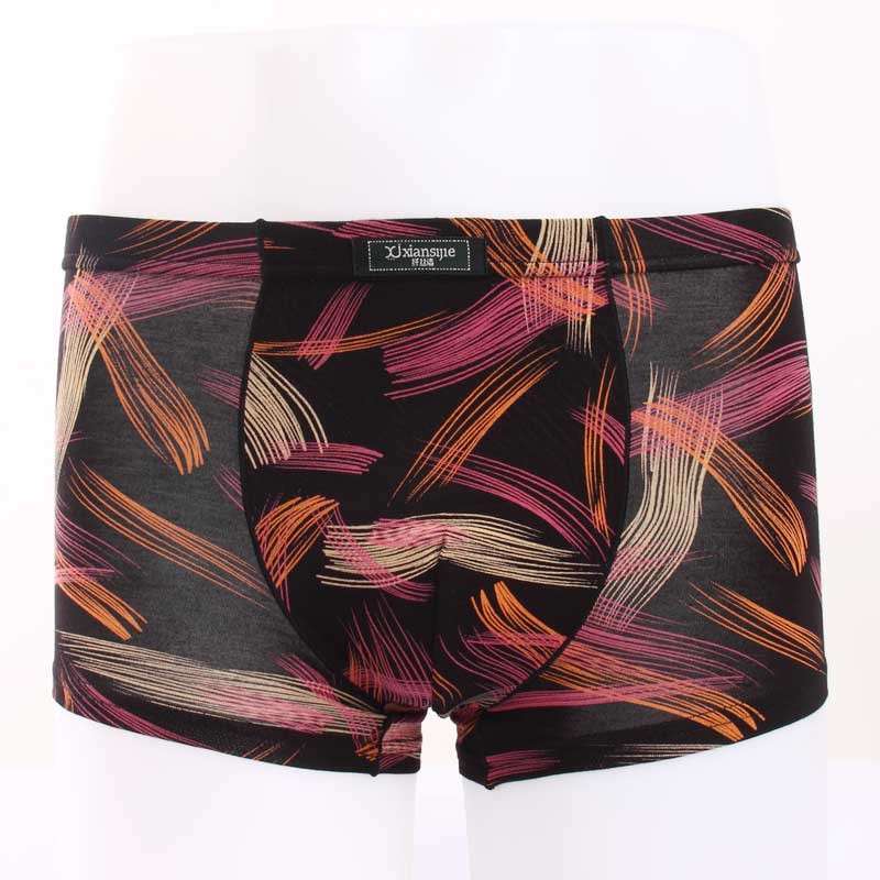 纤丝洁岚<em>竹纤维男内裤</em>印花<em>平角裤</em>抗菌抑菌除螨