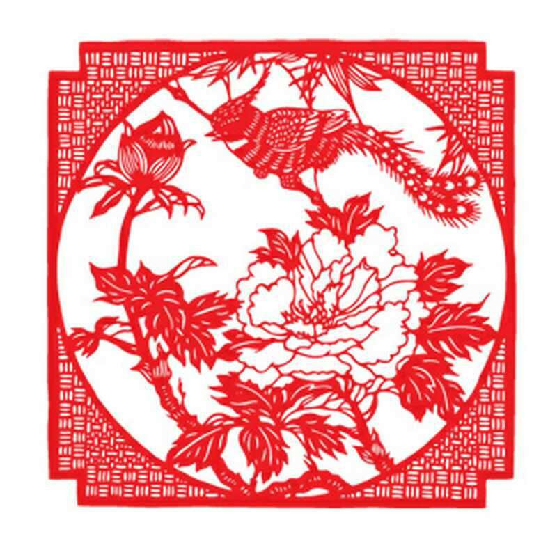个性一百 精密花鸟剪纸bal2204手工福字剪纸客厅装饰画镂空窗花玻璃贴