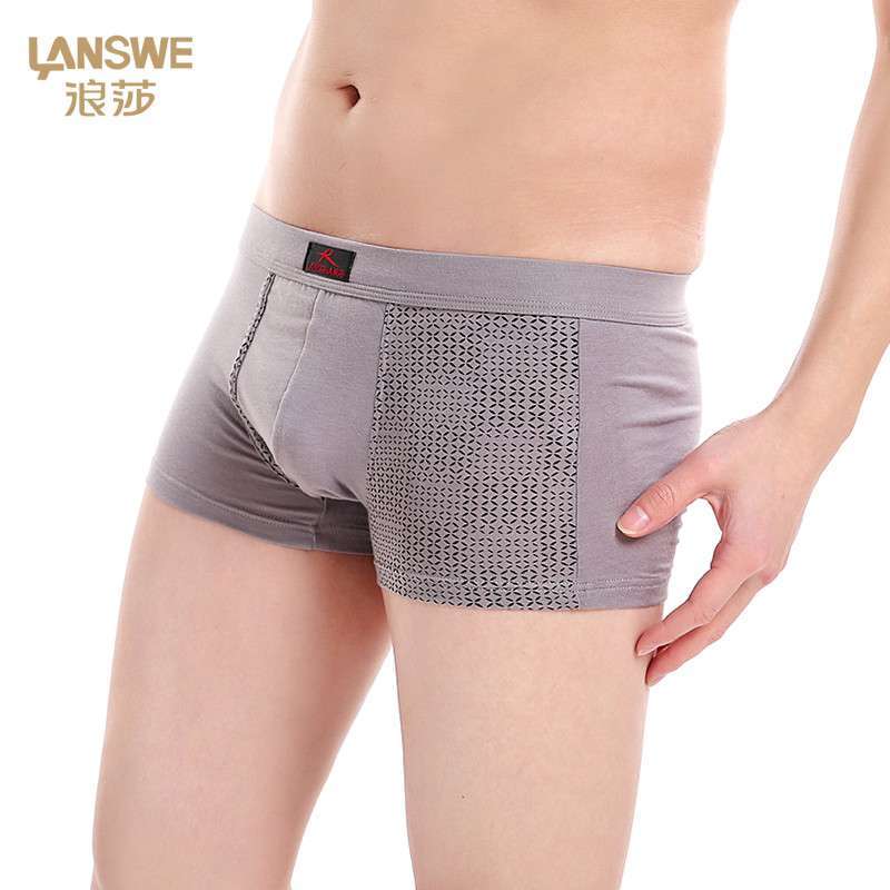 <em>浪莎男士平角</em>裤 顶级莫代尔印花男<em>内裤</em> 吸湿透