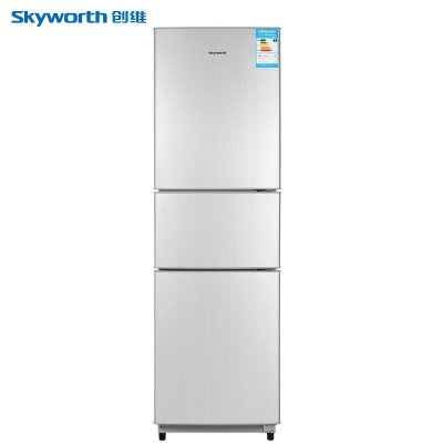 创维(skyworth) bcd-220t 220升 三门冰箱(银色)