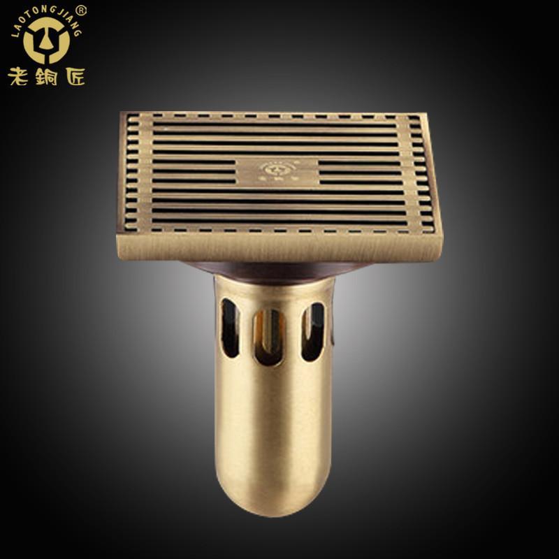 老铜匠地漏<em>GD</em>10172<em>长</em>芯 淋浴房地漏防<em>头发</em>淋