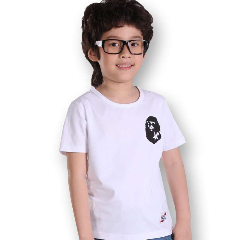 男童白色圆领短袖T恤 2013新款夏装大童童装