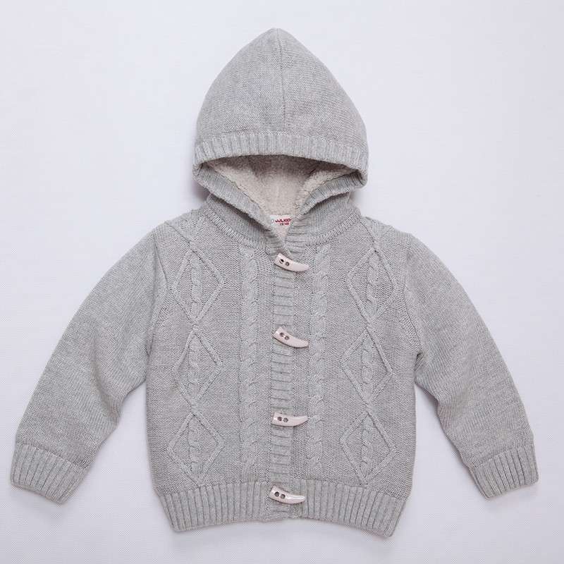 季季乐<em>婴儿</em>服 男女<em>宝宝</em>秋冬<em>开衫</em>带帽毛衣外套